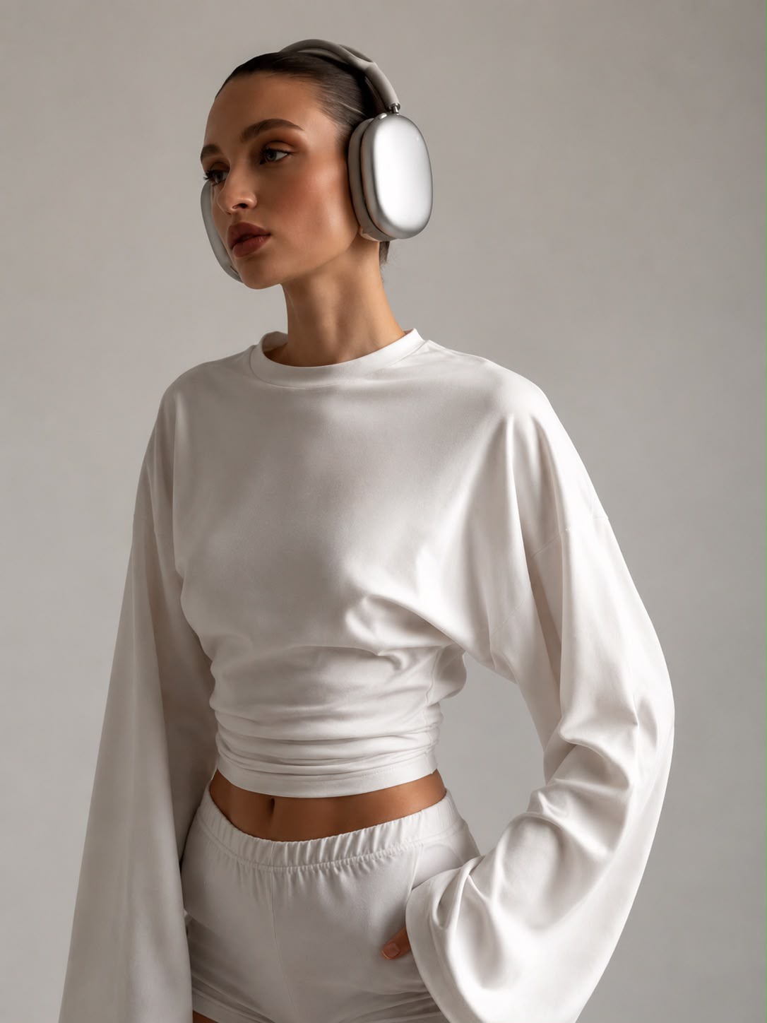 Hira Clothing Drapeli Yarasa Kol Bel Oturtmalı Likralı Doğal Viskon Bluz