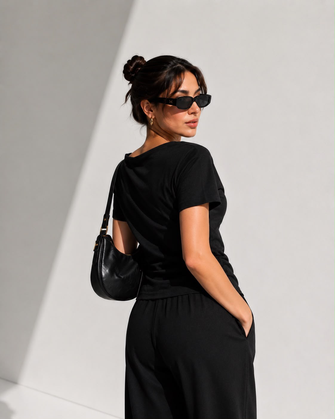 Kayık Yaka Açık Omuz Dekolteli Bel Oturtmalı T-Shirt\Top\Bluz
