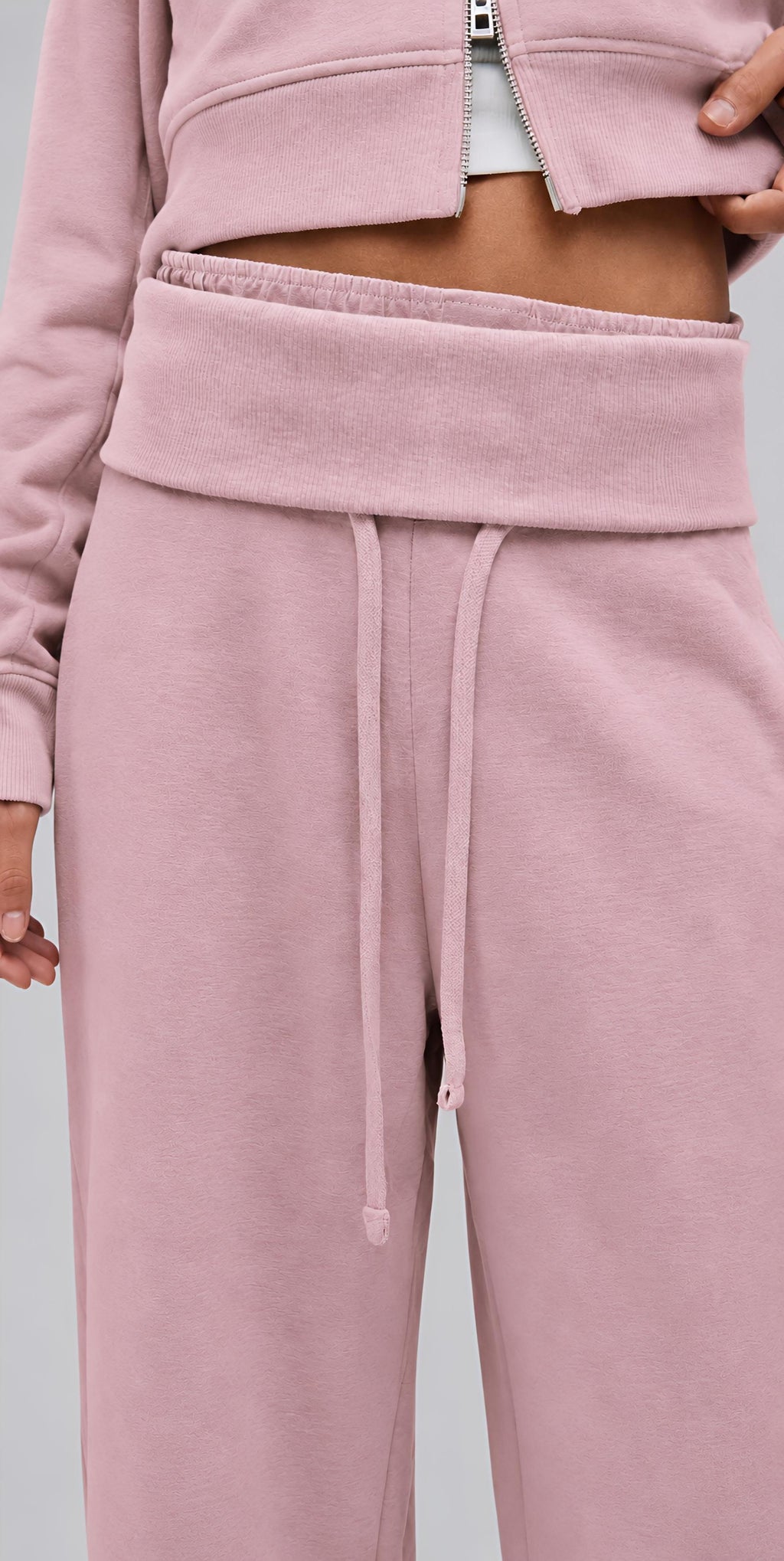 Üç İplik Kıvrımlı Kaşkorse Bel Cepli Ayarlanabilir Lastikli Ultra Bol Barrel Fit Baggy Pantolon\Eşofman Altı