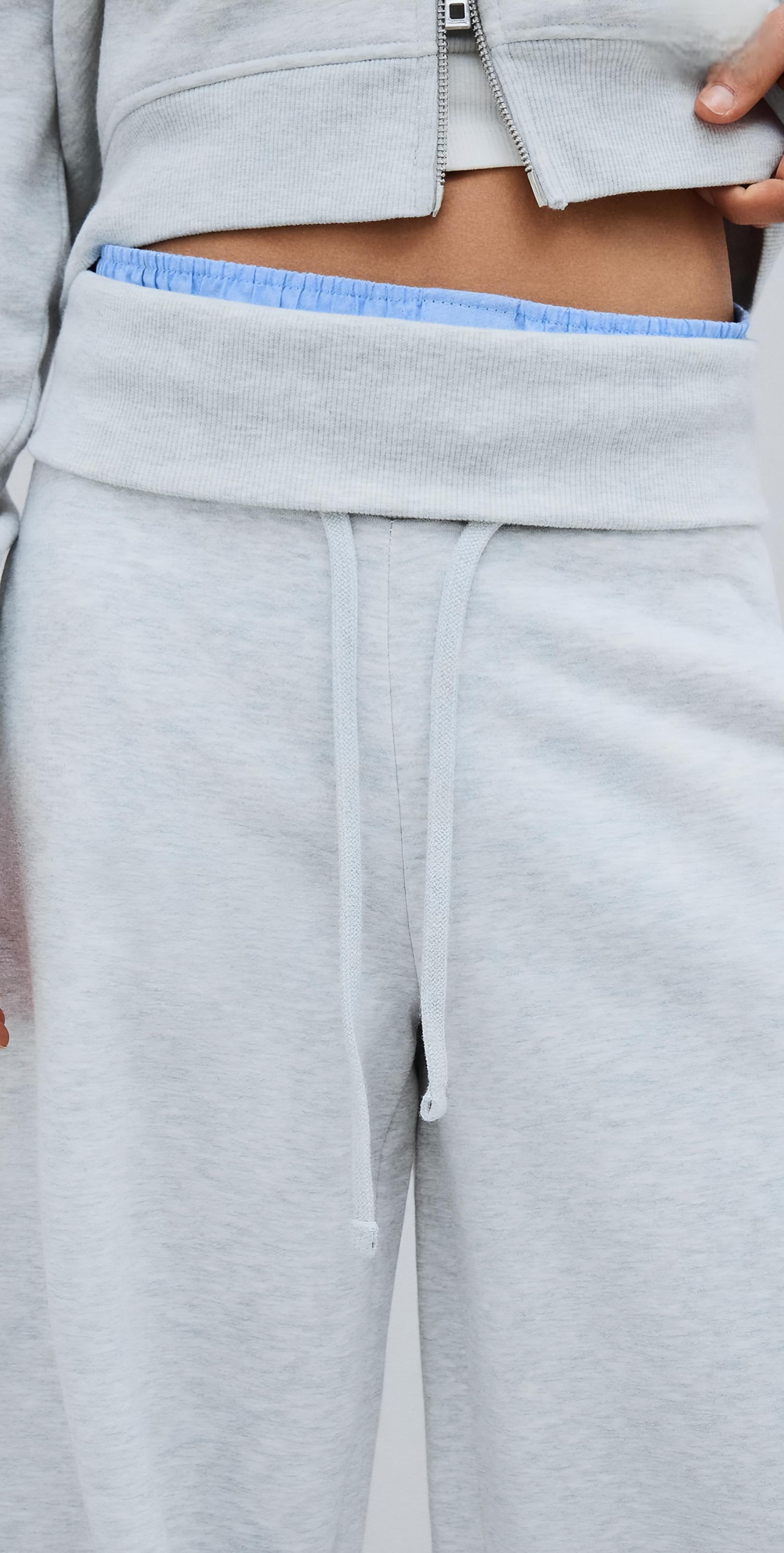 Üç İplik Kıvrımlı Kaşkorse Bel Cepli Ayarlanabilir Lastikli Ultra Bol Barrel Fit Baggy Pantolon\Eşofman Altı