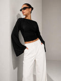 Hira Clothing Özel Seri Jakarlı Bel Oturtmalı Tesettüre Uyumlu Drapeli Bluz/Top